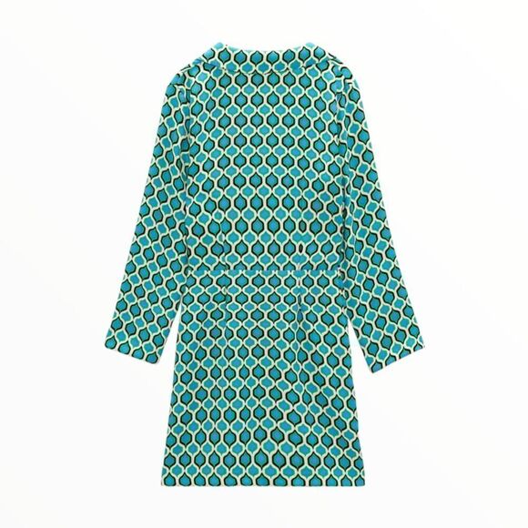 ZARA | Blue/Green | GEOMETRIC PRINT BLAZER DRESS - Picture 3 of 10